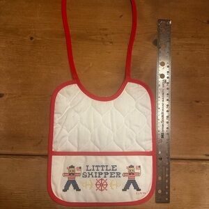 NWT vintage cross-stitched baby bib